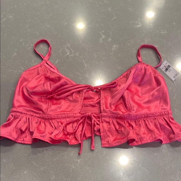 Aerie Pink Ruffle Bra Intimates - Picture 1 of 5